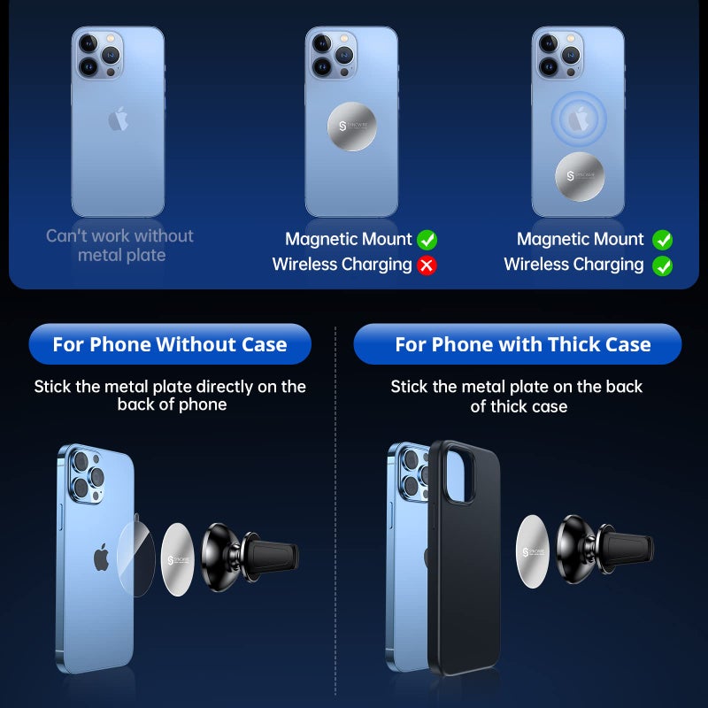 SYNCWIRE Magnetic Phone Holder for Car, Super Strong Magnet Phone Holder Mount Air Vent 360Â° Rotatable Cell Phone Holder Mount for Car Compatible iPhone 17 16 15 14 13 12 11 Pro Max, X XS XR,Android - Image 5